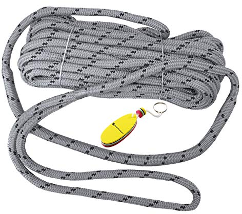 SmartProduct Festmacherleine 8m x 14mm Ankerleinen mit integrierte Gummi Ruckdämpfer und 60cm Schlaufe - Ankerleine Festmacher Leine Ankerseil Bootsleine Seil - 1 Stück
