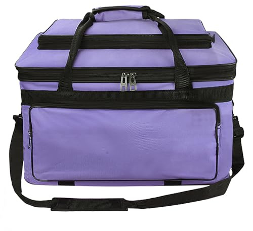 Large Waterproof Canvas Art Portfolio Bag Folding Portable Art Supplies Storage Tote Bag Students Painting Tools Carrier Box Carrying Case with Shoulder for Paintings Brushes Palette Sketchbook