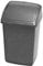 Optimal Products Swing Bins Plastic Swing Top Rubbish Waste Bin Office Bedroom Kitchen Paper Dustbin Trash Bin Swing Lid (Silver, 10l Litre)