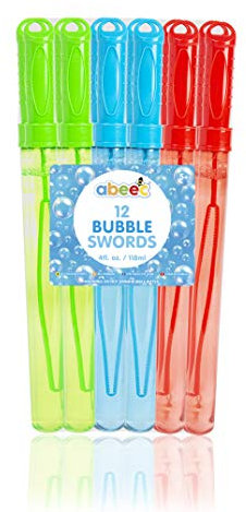 abeec Bubbles For Kids - Multipack Of 12 x Giant Bubble Wands - Perfect Outdoor Toys For Summer Parties - Bubble Wands For Kids Multipack - Perfect Party Favours
