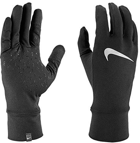 Nike Herren Fleece Running Handschuhe, Black/Black/Silver, S/M