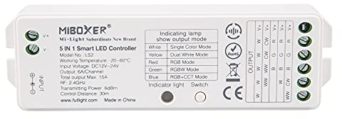Miboxer Milight Controller 2.4G Controller 5 in 1 LS2 White/CCT/RGB/RGBW/RGB+CCW 12-24V for LED Products