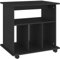 vidaXL Rollschrank mit Fächern Rollcontainer Büroschrank Aktenschrank Bürocontainer Schrank Büro Druckerschrank Schwarz 60x45x60cm Holzwerkstoff
