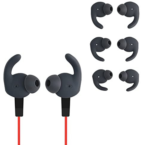 kwmobile 6x Cover in silicone con gancio compatibile con Huawei AM61 xSport- Set coperture per cuffiette In-Ear - in 3 misure