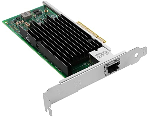 Adaptador de Red convergente Euqvos 10G Ethernet (Nic) para Intel X540-T1, Puerto RJ45 de Cobre único, PCI Express 2.1 X8 con Chip Intel X540