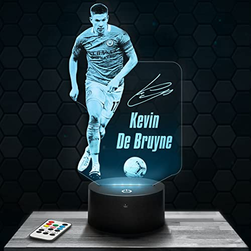 Nachttischlampe - Touch-Nachtlicht K. De Bruyne Fußballspieler 3D-LED-Lampe Illusion, Geschenkidee Weihnachten Geburtstag Junge und Mädchen Nachttischlampe Kinder- oder Erwachsenenzimmer TOP