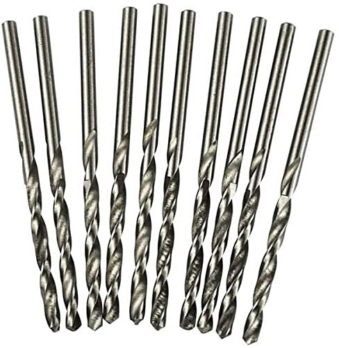 Lot de 10 forets hélicoïdaux de 0,4 mm en acier rapide à tige droite