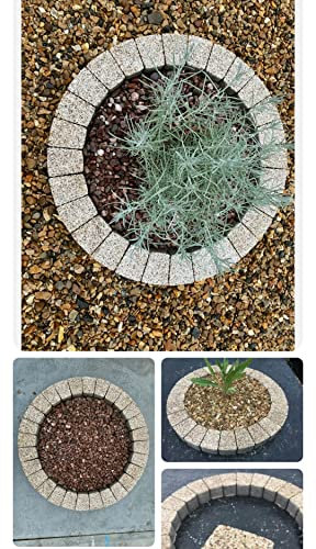 Cream Garden Granite Circle Tree Surround Grass Border Paving Slab Stone Concrete Water Feature (90 cm)