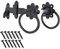 TERF® Heavy Duty Ring Gate Latch Door Lock Black Ring Handle Garden Gate Door Latch Catch Lock - Weather Protection Ring Gate Latches for External Doors Gate Shed Lock with Fixing Screw - Pack of 1