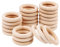 REAQUE 24 Stücke Holzringe zum Basteln, Ø 50mm x 8mm Dicke, Natürliche Runde Holzkreise, Makramee Holzring, Holz Kunst Unvollendeter Ring Kreis für DIY Anhänger, Wandbehang, Traumfänger, Handwerk