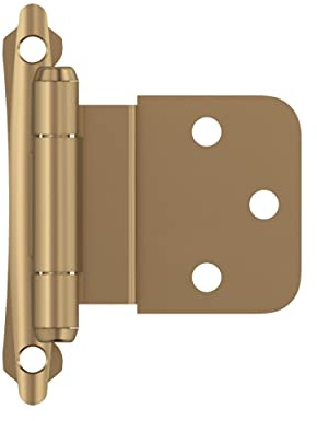 Amerock BPR7928CZ | Cabinet Hinge | 3/8 in (10 mm) Inset Self Closing Face Mount | Champagne Bronze | Kitchen Cabinet Door Hinge | 1 Pair/2 Pack | Functional Hardware