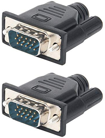 WEITAI 2PCS VGA Virtual Display Adapter Dummy Plug EDID Headless Ghost Emulator Lock Plate VGA Videokortspoofer