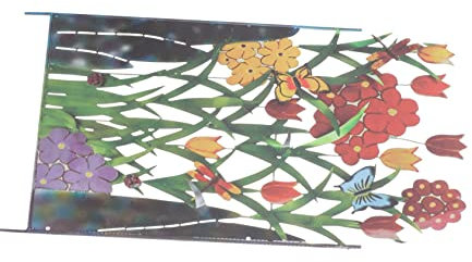 Alipis Schmiedeeisen Zaun Leitplanke Gitterplatten Aus Metall Tier Barriere Grenze Blumenbeete Pflanzengrenzen Metall-zaun Eiserner Handwerkszaun Blumenzaun Barriere Säumen Stacheldraht