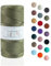 Makromecity Makramee Garn 2mm x 115m Premium Polyester Macrame Cord Polypropylene Yarn für Handwerk Wohndekorationen Platzteller Umhängetasche Handtasche Runner Schnullerkette 20 Farbe