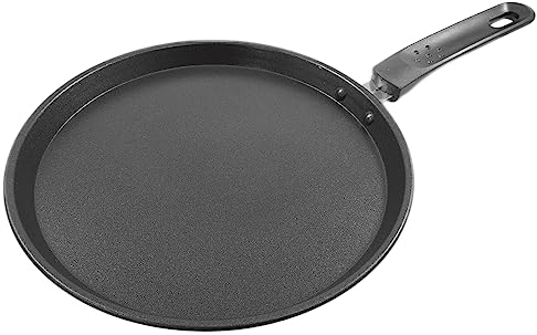 Rumplex Crepe Pan 24 cm Non-Stick Coating Carbon Steel Compatible with Electric Gas Cookers Including Induction Healthy Cooking Perfect