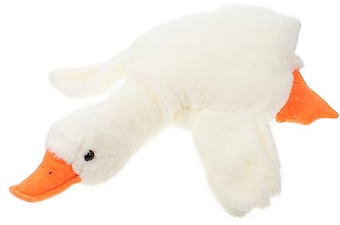 OKUMEYR Weißer Gänsehut für Festival Cosplay-Kopfschmuck aus Plüsch und PP-Baumwolle