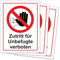Pubblimania Panneau interdit d'accès pour les personnes non autorisées - 30 x 20 cm - Plaque composite en aluminium de 3 mm d'épaisseur (3 entrées interdites pour les personnes non autorisées)
