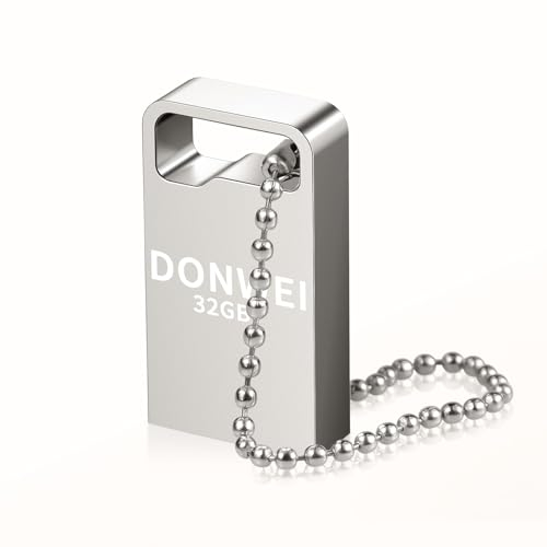DONWEI Chiavetta USB 32 GB USB 2.0 Pen Drive USB 32 GB può Essere Appesa al Portachiavi e può Essere Portata in Giro