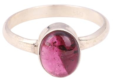 Meadows Rosa Turmalin Ring, 925er Sterlingsilber, handgefertigt, für Damen, Edelstein, Turmalin, Edelstein:, Turmalin
