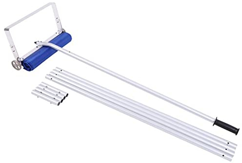 Herramienta de eliminación de rastrillo de Nieve para Techo, rastrillo de Techo para eliminación de Nieve con Marco de Aluminio, con Rueda, Mango Antideslizante extendido Ajustable, Pala Liviana
