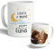 DEREGALOOS Taza de cerámica Personalizada para Madres. Taza Personalizada Regalo día de la Madre. Regalo Original Personalizado para mujer. Tazas divertidas con frase. (Siempre hasta la luna)