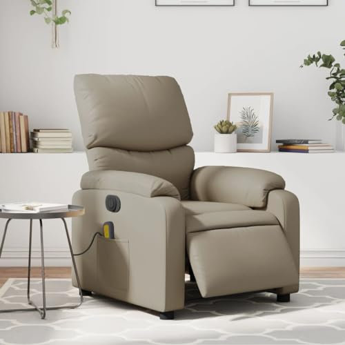 Tidyard Massagesessel Elektrisch Fernsehsessel Relaxsessel Seniorensessel Relaxliege Sessel Liegesessel Polstersessel Ruhesessel Cappuccino-Braun Kunstledern
