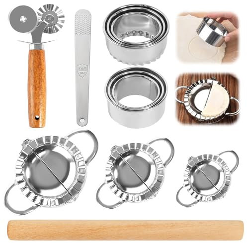 12 Stück Ravioli Former Dumpling Maker Edelstahl Ravioli Maker Ravioli Ausstecher Set Teigtaschenformer für Dumpling Ravioli Machen
