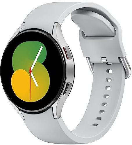 Amzpas Cinturino per Samsung Galaxy Watch 7/6/5/4 40mm 44mm, 20mm Cinturino Sportivo in Silicone per Samsung Galaxy Watch 4 Classic/Watch 5 pro/Watch 6 Classic/FE (Grigio)