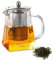 Vellivar Square Glass Teapots with Infuser, 750 ML Tea Pot Clear Teapot, Borosilicate Glass Tea Pot Infusers for Loose Tea Glass Teapot Stovetop Safe Cold Heat Resistant