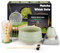 Kit de Ceremonia Japonesa del Matcha de 7 piezas, Batidora de Matcha de Bambú, Cuenco de Matcha, Cuchara, Colador, Portacucharas, Soporte para la Batidora, Juego Completo de Matcha, Verde grisáceo