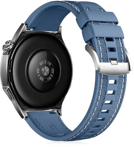 Niboow 22mm Armband für Huawei Watch 5 / GT5 / GT5 Pro / GT4 / GT3 46mm / GT 2 Pro/GT Runner, Silikon Ersatzarmband Armbänder für Huawei Watch 4/3 Pro 46mm / 4 Pro 48mm - Blau
