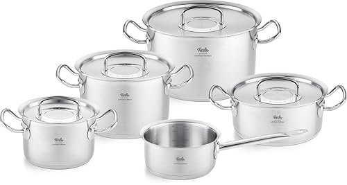 Fissler Original-Profi Collection Retro/limitiertes Edelstahl-Kochtopfset, 5-teilig, inkl. Metall-Deckel - Induktion