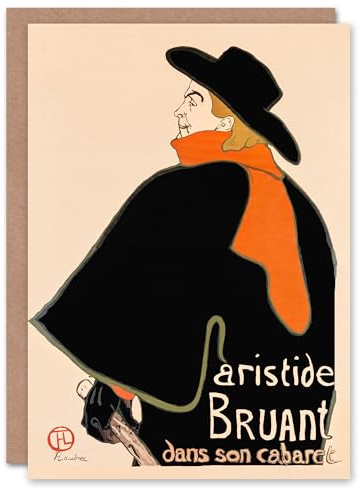Artery8 Toulouse Lautrec Art Card Aristide Bruant in His Cabaret