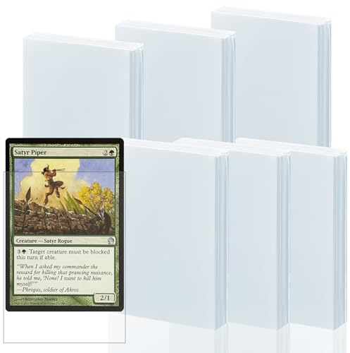 600 Pack Card Sleeves Clear, FOTEEMO Perfect Fit Inner Sleeves Ideal for Double-sleeving Soft Trading Card Sleeve Protect Your MTG/TCG Cards Card Protector Sleeves (64 * 89mm)