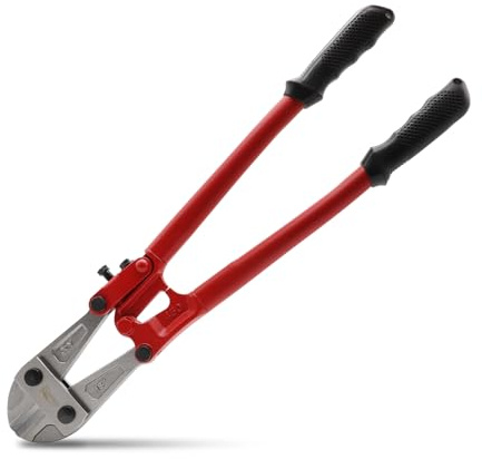HOUSERAN Coupe-boulons 45 cm, coupe-boulons avec poignée confortable, coupe-boulons robuste pour clôtures, fils d'acier, chaînes, vis, serrures et rivets
