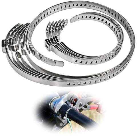 12 Pcs CV CV Joint Boot Clamps, 25-50mm and 50-120mm Drive Shaft Boot Clamps Hose Clamps Stainless Steel Clamping Clamp for Drive Shafts Waterproof Rustproof Durable