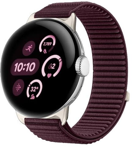 Wigento Smartwatch Armband Google Pixel Watch 4/3 / 2/1 45mm & 41mm Klettverschluss