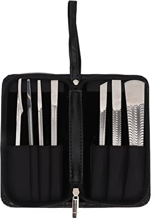 7Pcs Professional Pedicure Knife Set, Stainless Steel Foot Nail Tool Kit with Exfoliating Scraper and Storage Case for Callus Corn Cuticle Removal