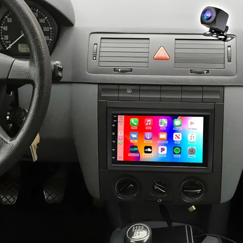 4+64G Android 14 Autoradio Head Unit für Skoda Fabia 1999-2007 mit Carplay | 7 Zoll Touchscreen Auto Stereo Display Player Radio GPS Navigation mit Android Auto SWC FM RDS Mirror Link WLAN Bluetooth