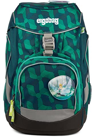 ergobag WunderBär Kinder-Rucksack, 35 cm, Türkis Blaue Blumen