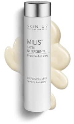 Skinius Milis feuchtigkeitsspendende Gesichtsreinigungsmilch Anti-Aging – Reiniger für empfindliche Haut – fördert einen hellen und kompakten Teint, 200 ml