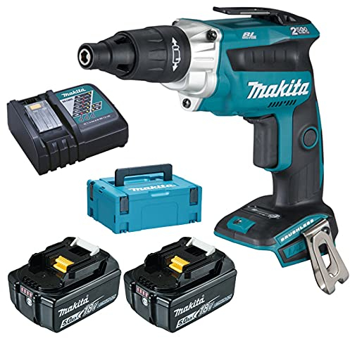 Akkuschrauber Brushless + 2 Akkus 18 V 5 Ah Li-Ion + Koffer Makpac