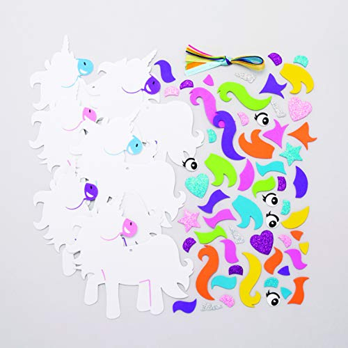 Baker Ross AT310 Einhorn Mix & Match Dekorationsset, 6er-Pack, kreative Figuren zum Kombinieren und Basteln