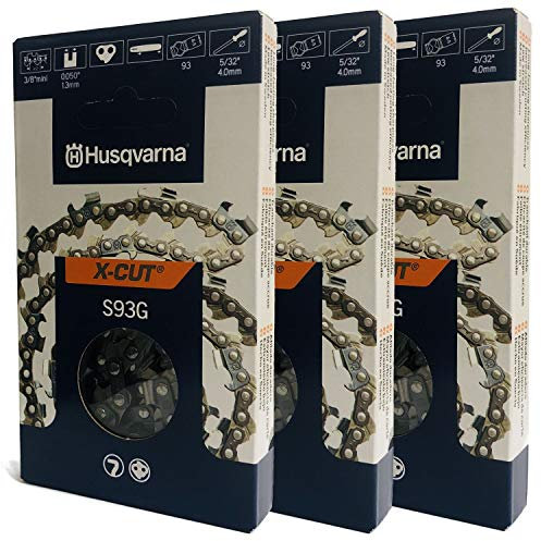 Husqvarna 585422152 S93G - Catena 3/8 Mini .050 52DL, 35,5 cm, confezione da 3