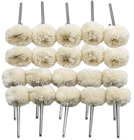 20 Pcs Wool Polishing Wheel Felt Wheel Polishing Buff Buffing Rotary Drill Polishing Bit Kit 25mm