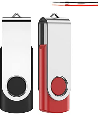 USB Stick 64GB, JEVDES USB-Sticks 2er Pack Speicherstick 64GB USB 2.0 Flash Laufwerk Pendrive Datenspeicher Mehrfarbig mit 2 Schlüsselband (2 Stück)
