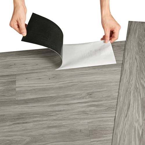 neu.holz Vinylboden Vanola Laminat Selbstklebend rutschfest Antiallergen Bodenbelag PVC-Platten 0,975 m² Stonewashed Oak