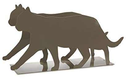 Balvi Porte-revues Feline Couleur gris Pratique et décoratif en forme de chat Fer 21,5 cm