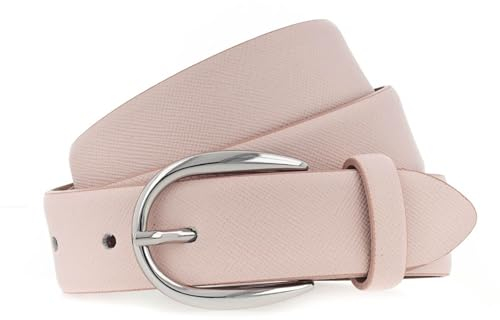 Vanzetti Classics 30mm Cambered Leather Belt W75 Pale Rose