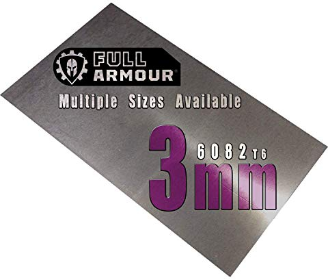 Placa de aluminio de 3 mm, 200 mm x 100 mm (20cm x 10cm)